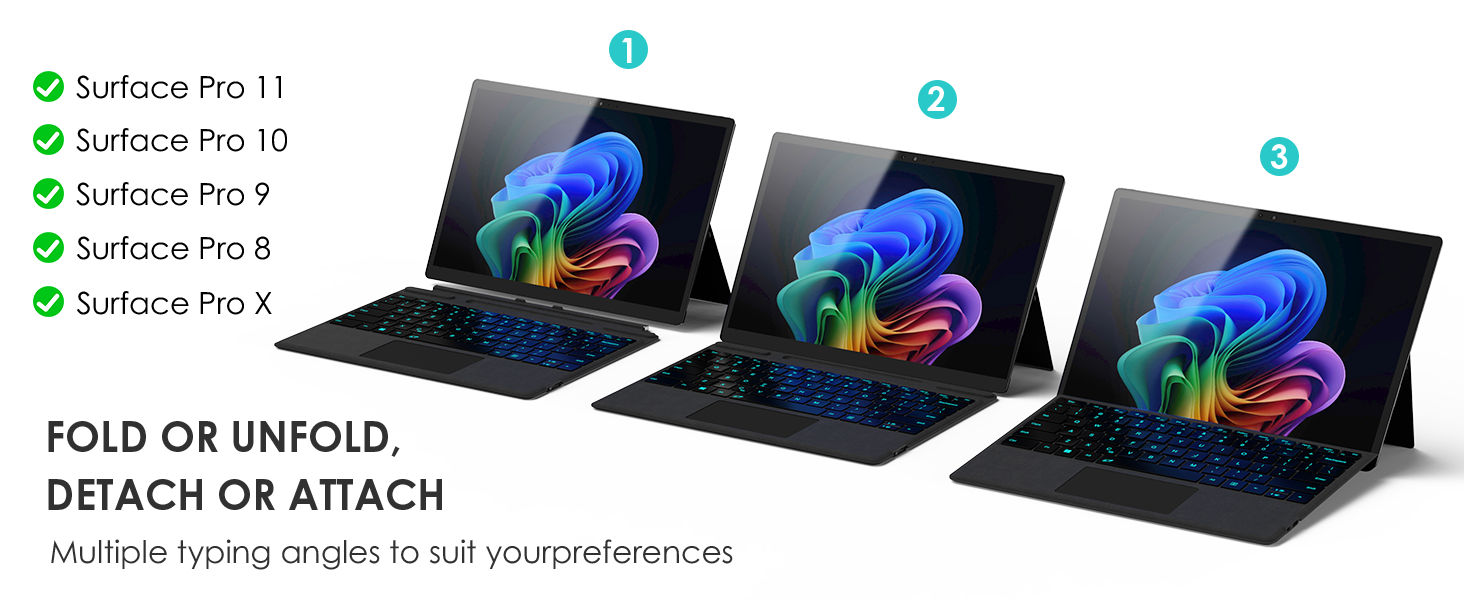 Amazon.com: Surface Pro Keyboard for Microsoft Surface Pro 8/9/X