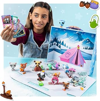 Littlest Pet Shop - Cozy Campfire Play Pack - Series 4 - Gen 7 Authentic LPS Bobble Head Toy Figure, Collectible Toy Animal, Ages 4+