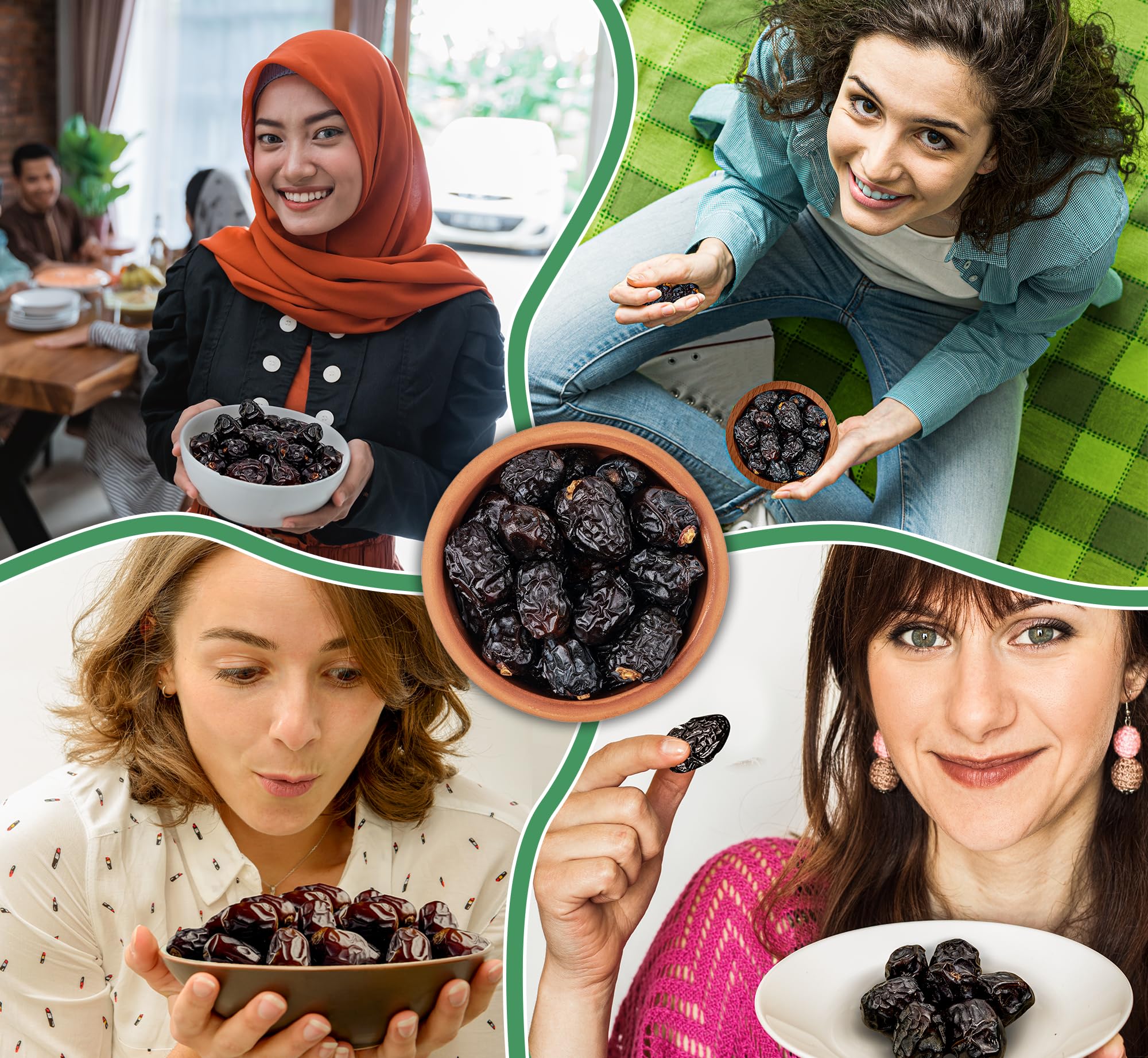 Sunnah Shop® Premium Ajwa Daktyle z Medyny 3 KG - Daktyle Proroków | Świeża Żniw | Unikalny Smak | 100% Naturalne - BEZ Dodatków