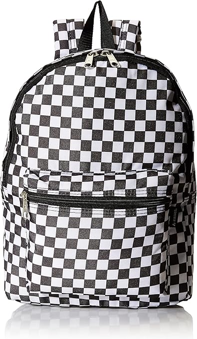 checked backpack