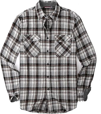 Alex Vando Mens Button Down Shirts Regular Fit Long Sleeve Casual Plaid Flannel Shirt