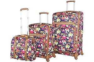 Elephant Rain 3-Piece Softside Spinner Suitcase Set
