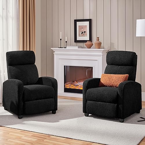 Miniatura 17 de Yaheetech Silla reclinable de cuero de 2 asientos, sofá moderno para sala de estar, cine en casa, color negro Negro -,Beige,Marrón,Gris,Beige