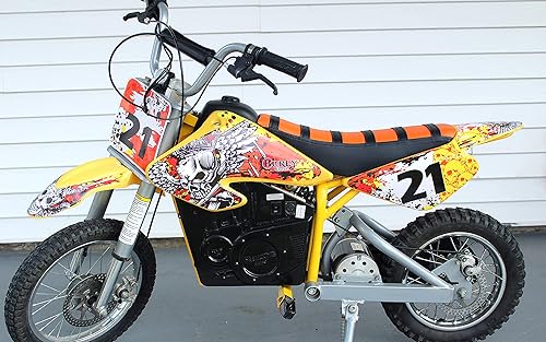 Miniatura 3 de Kit de gráficos para motos eléctricas Razor MX350 MX400 MX500 MX650 (funda de asiento naranja)