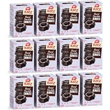 Katz Gluten Free Glazed Chocolate Donuts. Dark Chocolade, Free of Dairy, Soy, Tree Nuts, and Peanuts, Kosher 10.5 oz 12pk