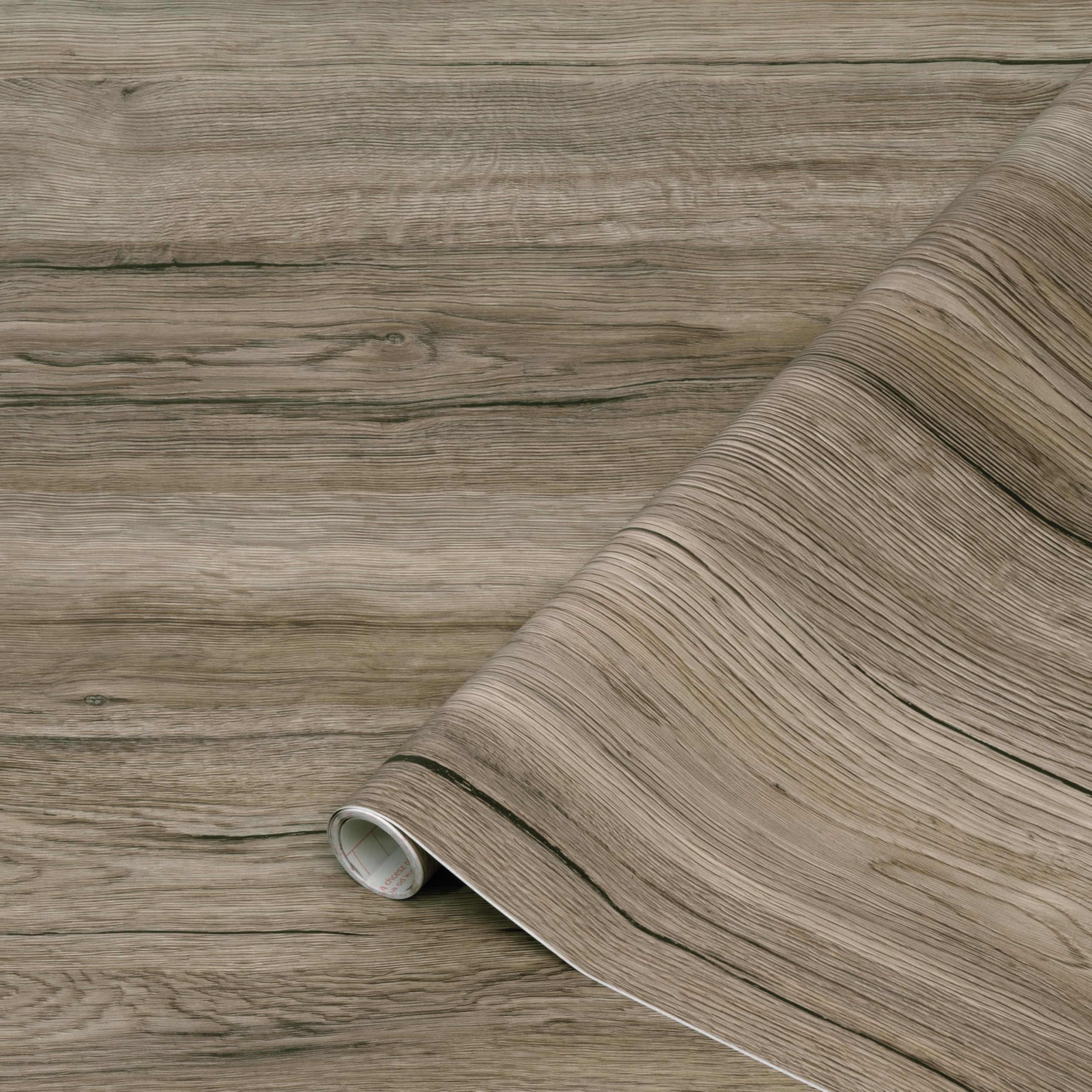 d-c-fix vinyl wrap Sanremo oak sepia wood effect 67,5 cm x 2 m - sticky back plastic roll for furniture, kitchen & cupboards - contact paper sticker self adhesive film