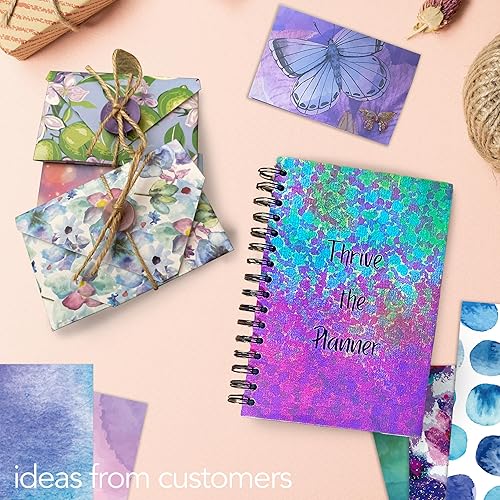 Miniatura 5 de Paquete de 48 hojas de papel decorativo de cartulina para álbumes de recortes, de 12 x 12 pulgadas, flora de acuarela, para hacer tarjetas,