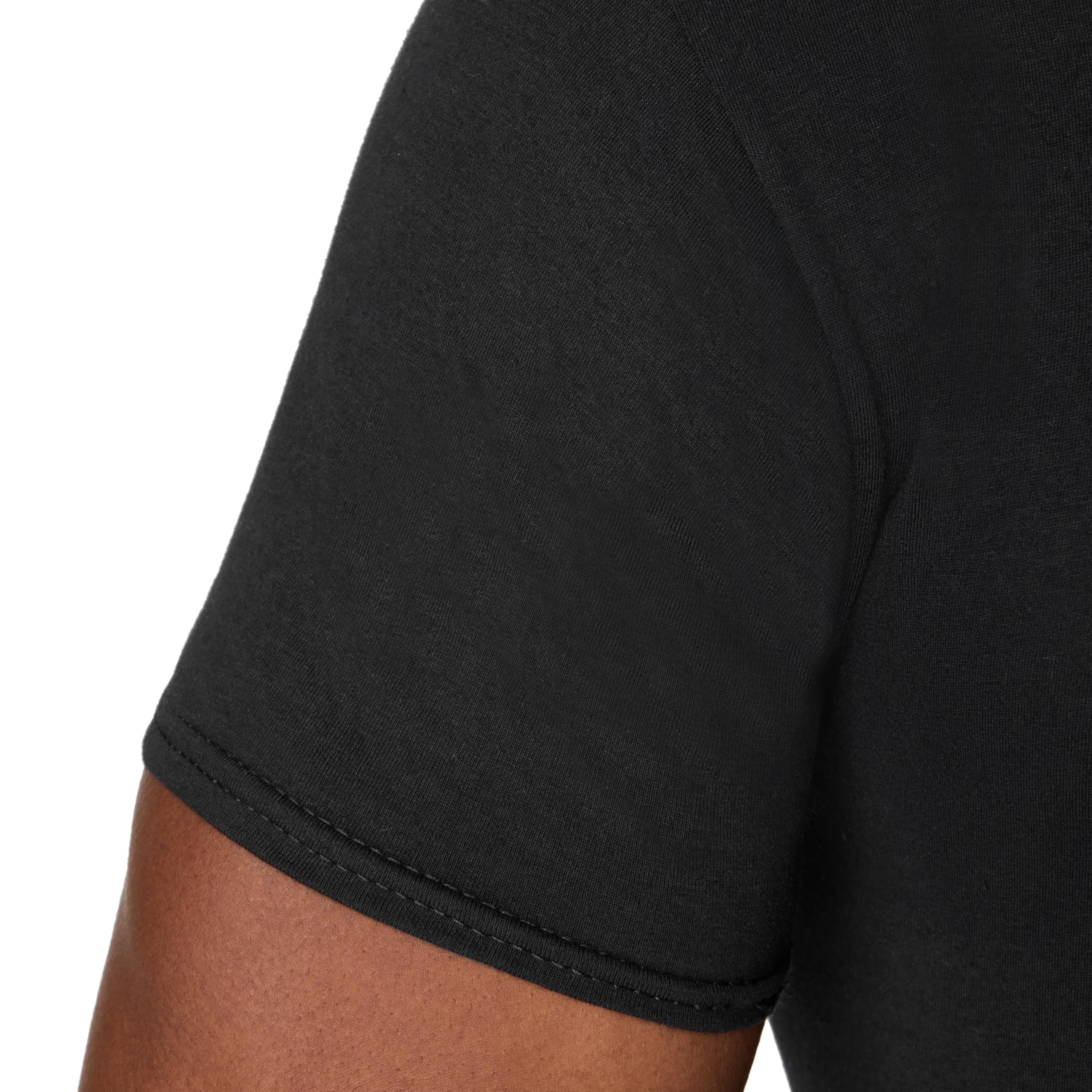 Hanes Comfortblend - Camiseta Interior para Hombre, Paquete de 4, Camisetas Comfortblend Que absorben la Humedad para Hombre, Camiseta de Cuello Redondo, Ajuste Entallado, Negro, Medium