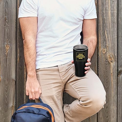 Miniatura 95 de Tazas de viaje personalizadas de acero inoxidable de 27 onzas, juego de 10, paquete personalizado a granel, perfectas para café, refrescos, otras