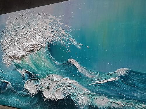 Miniatura 2 de YaSheng Art - Pintura al óleo 100% pintada a mano, arte contemporáneo, pintura al óleo sobre lienzo con textura de paleta de cuchillos, árboles,