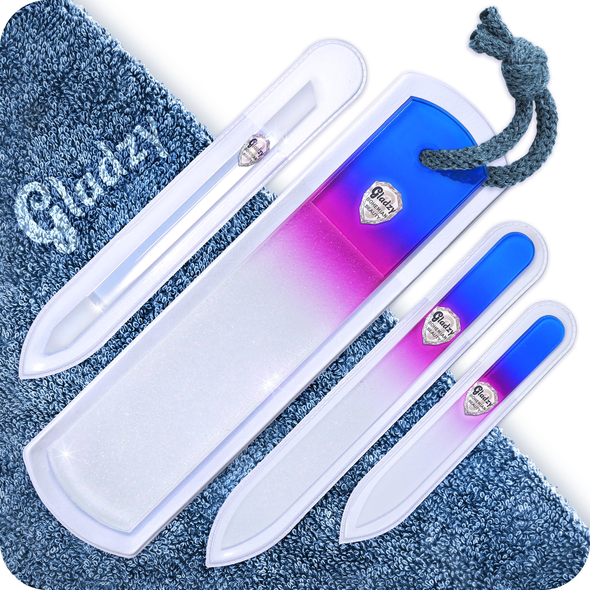 GLADZY Genuine Czech Glass Nail File Set