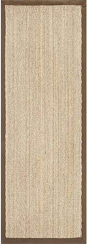 Miniatura 2 de nuLOOM Larnaca - Alfombra sólida para exteriores, 2 pies 6 pulgadas x 8 pies, color marrón