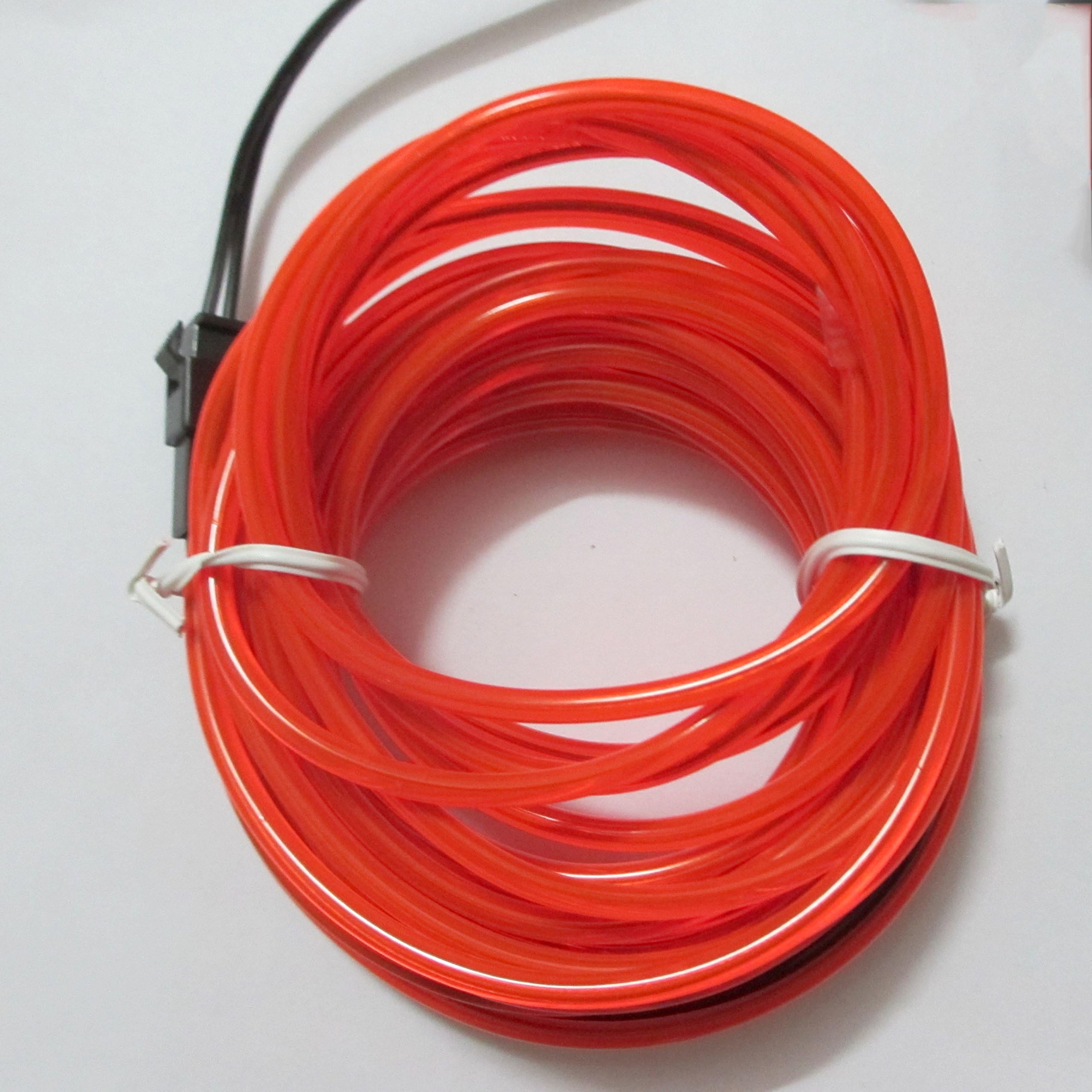 Nickqin 3.2mm Neon El Wire Electroluminescent Lights Led Strip 16.4ft (red)