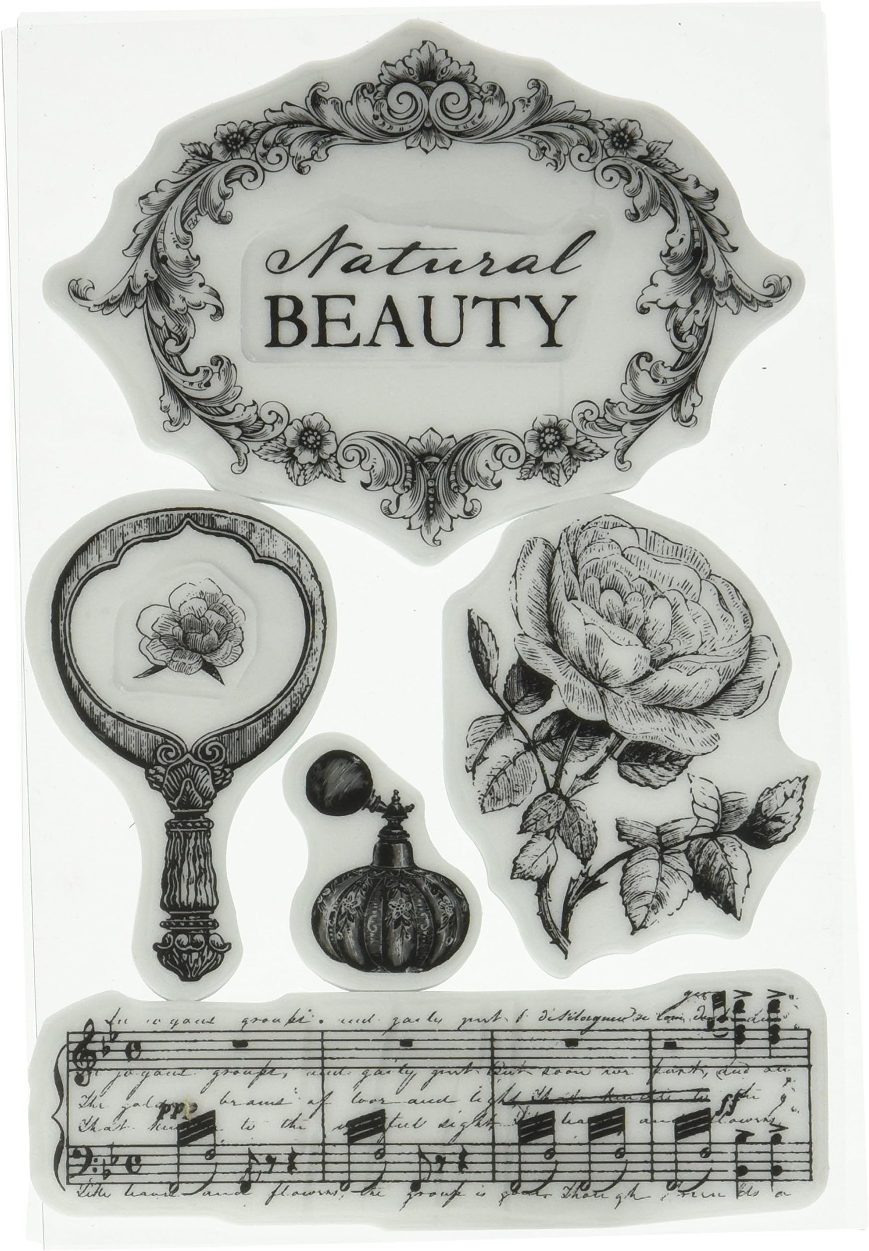 Prima Marketing Bella Rouge Cling Rubber Stamps, 4 x 6