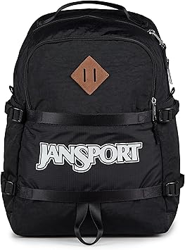 JanSport Small Seattle Pack Compact Backpack with Main Compartment, Dual Water Bottle Pockets, and Padded Sleeve for 15-Inch Laptop, Black