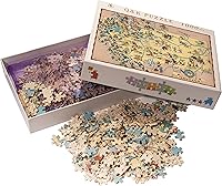 Vista 20 de Rompecabezas para adultos 1000 piezas Arkansas mapa de madera rompecabezas juegos de rompecabezas Estados Unidos del estado rompecabezas mapa decorar