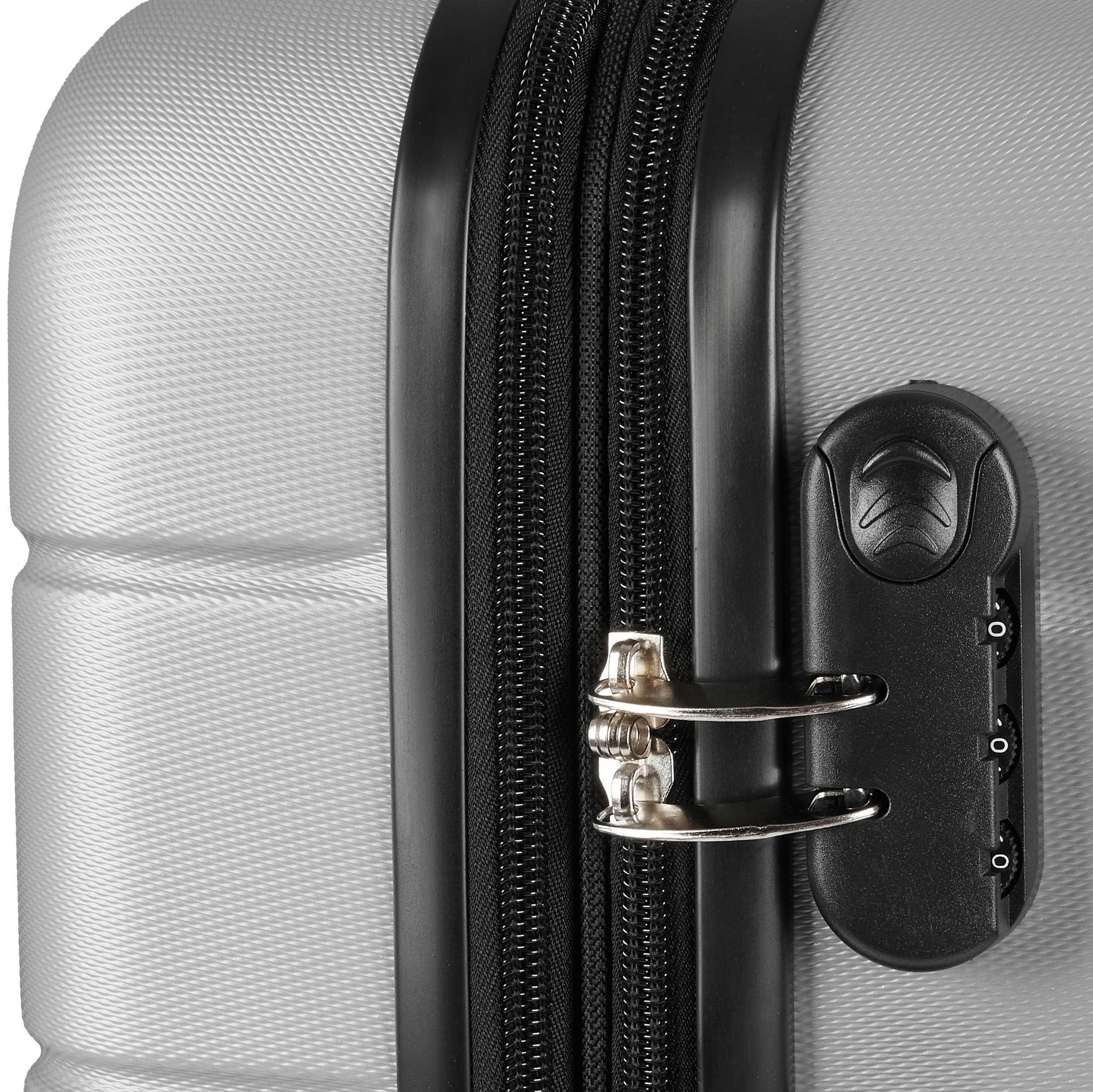 BRUBAKER Equipaje de Mano Maleta Rígida Miami - Maleta de Viaje Expandible con Cerradura de Combinación, 4 Ruedas y Asas Confortables - Maleta Trolley ABS 37 x 56 x 24,5 cm (M - Plateada)