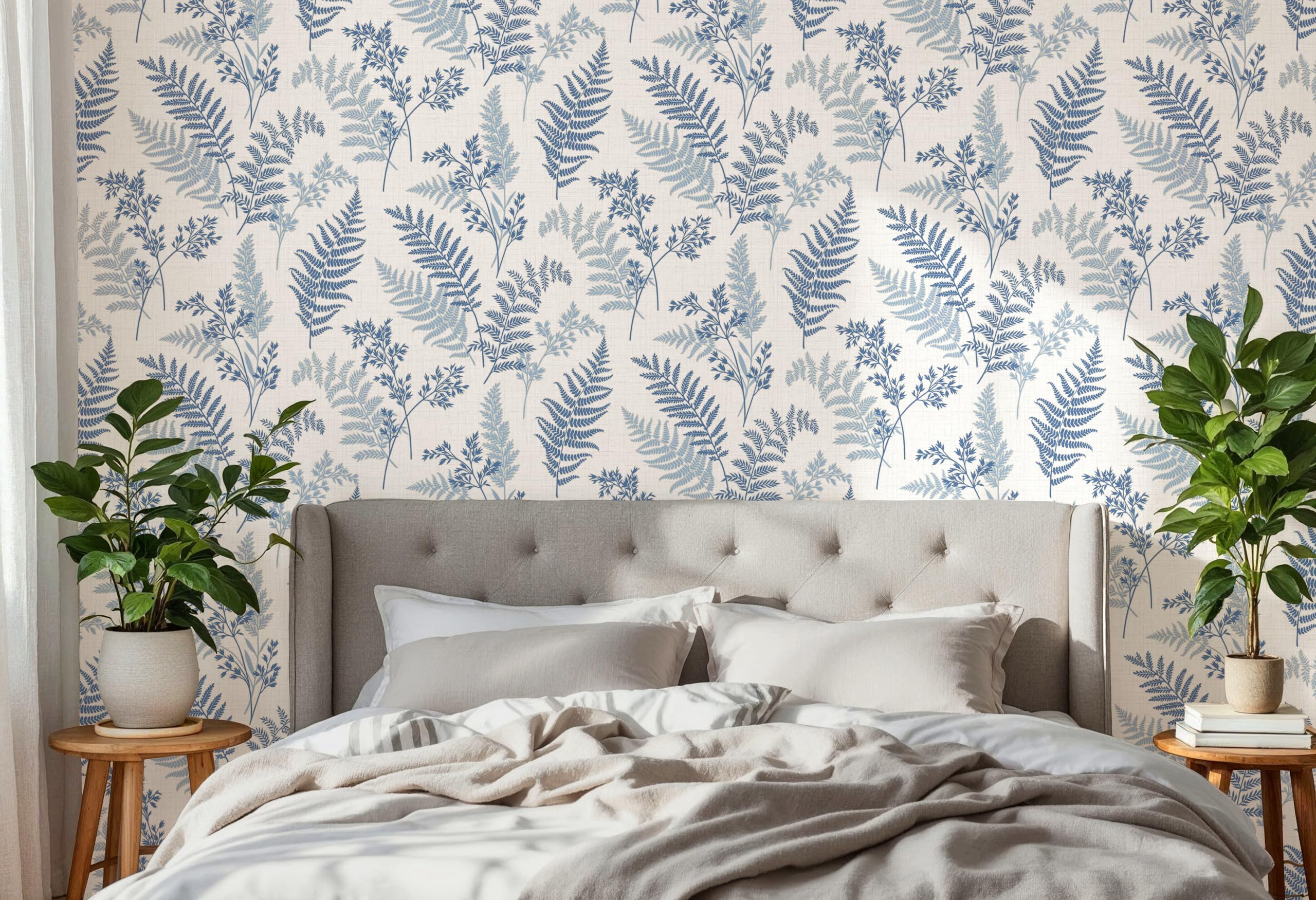 Fine Decor FD43767 Fern Luxury Textured Vinyl Wallpaper, Blue, 52 x 1000 cm - Image 3