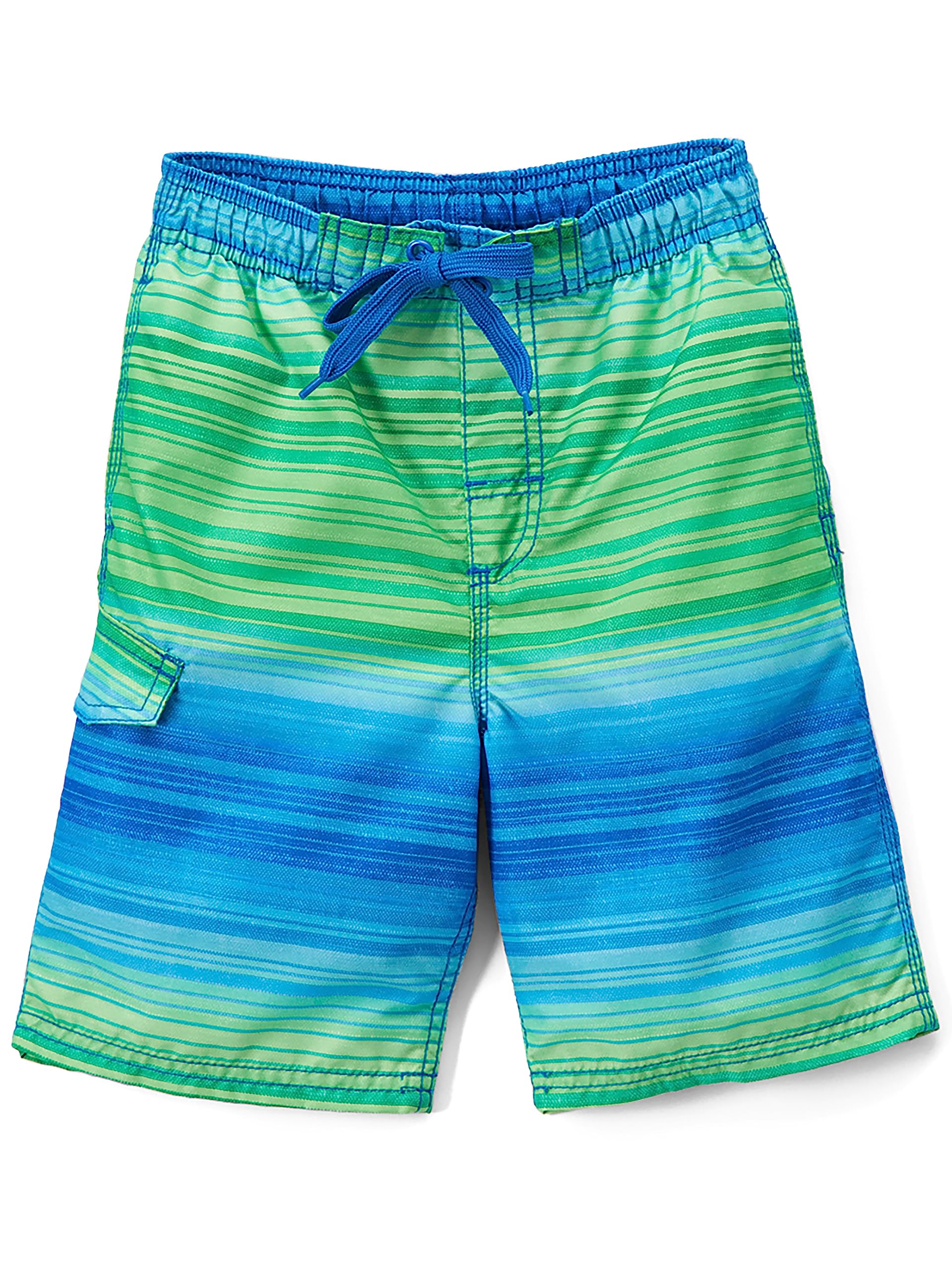Kanu Surf Boys' Specter Stripe Swim Trunks - Quick Dry UPF 50+ With Cargo Pocket