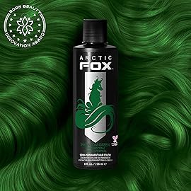 ARCTIC FOX Vegan and Cruelty-Free Semi-Permanent Hair Color Dye (8 Fl Oz, PHANTOM GREEN)