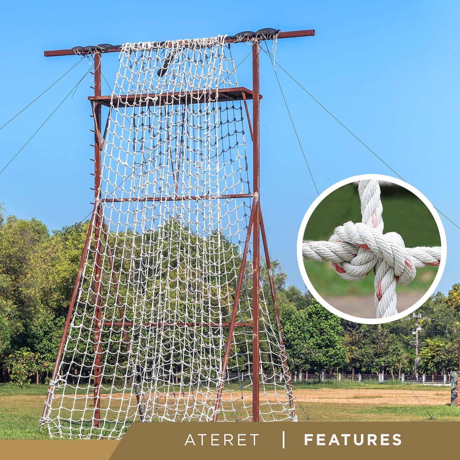 ATERET 1/4 inch by 600 feet Twisted Poly Dacron Rope I 3-Strand w/Polyolefin Core Rope I High Strength Polyester I Multipurpose Bull Rope for Marine, Commercial, Arborist & DIY Projects (1/4" x 600')