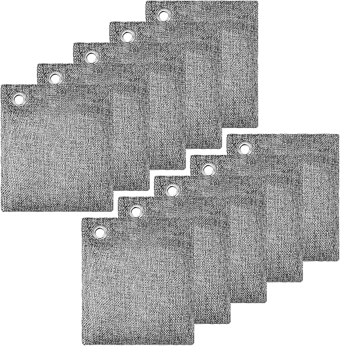 Bolsas de carbón absorbente de olores, bolsa purificadora de aire de carbón de bambú activado (10 x 7.05 oz), absorbente de humedad, desodorante de