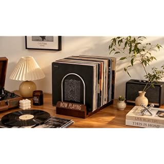 Support Vinyle en Bois – Rangement Vinyle Ajustable pour 30-70 LP - Les Beatles, Paul McCartney, John Lennon, RIngo Starr, George Harrison