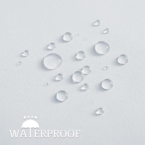 Vista 55 de RYB HOME Cortinas para exteriores resistentes al viento, bolsas con peso adjuntas, cortinas opacas de 84 pulgadas de largo, cortinas térmicas Beige