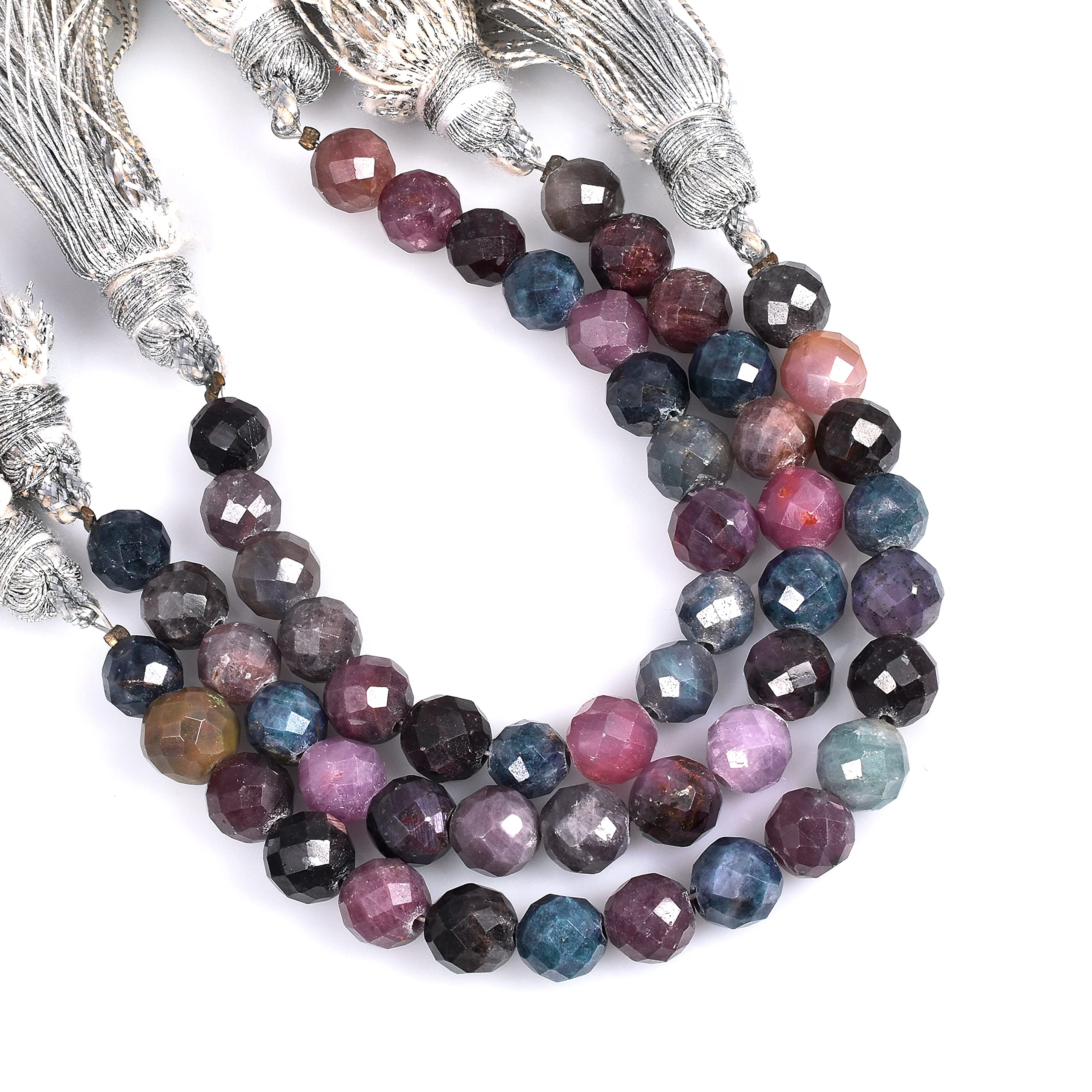 Saphir naturel perles 6mm création de bracelet et collier personnalisés fait main