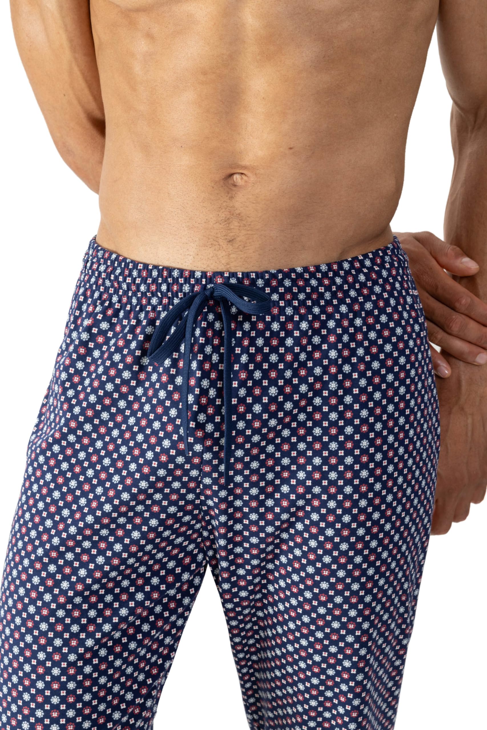 Mey Herren Lange Pyjamahose 100% Baumwolle Serie Tie Minimal