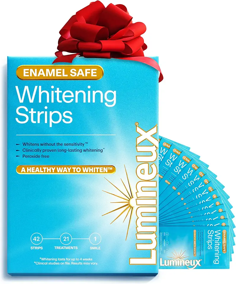 Lumineux Teeth Whitening Strips - 21 Treatments - Peroxide Free - Enamel Safe for Whiter Teeth - Whitening Without The Sensitivity - Dentist Formulated - Sensitivity