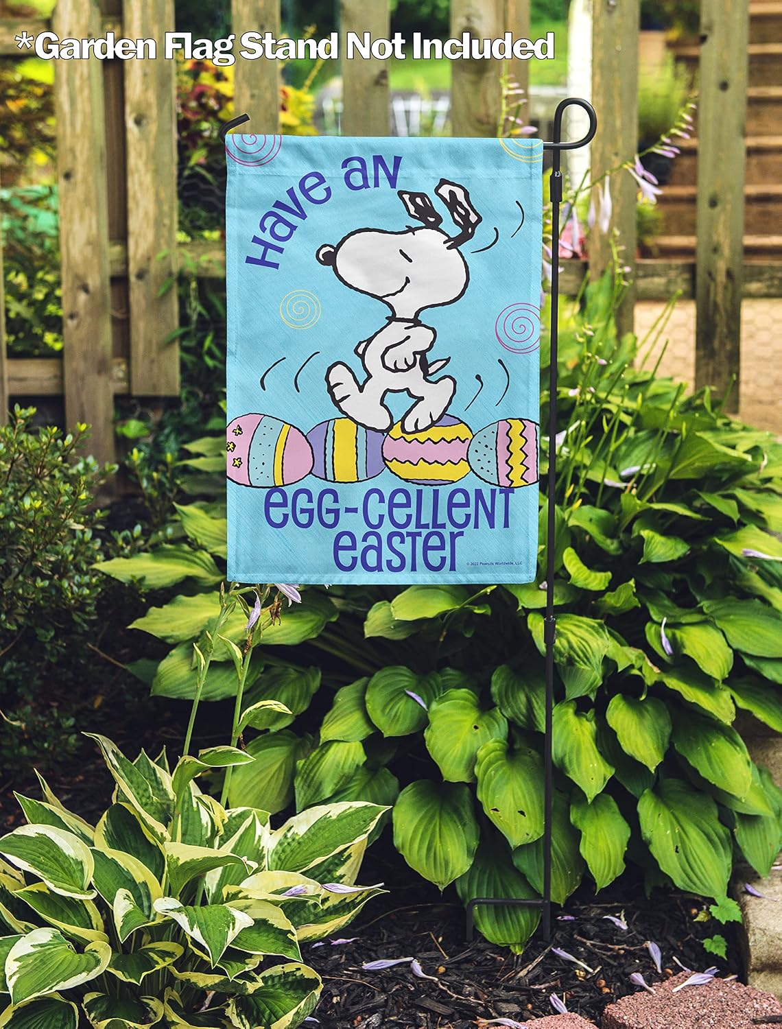 Flagology, PEANUTS Snoopy Have an Egg-cellent Easter – Garden Flag 12" x 18", Officially Licensed PEANUTS®, Easter