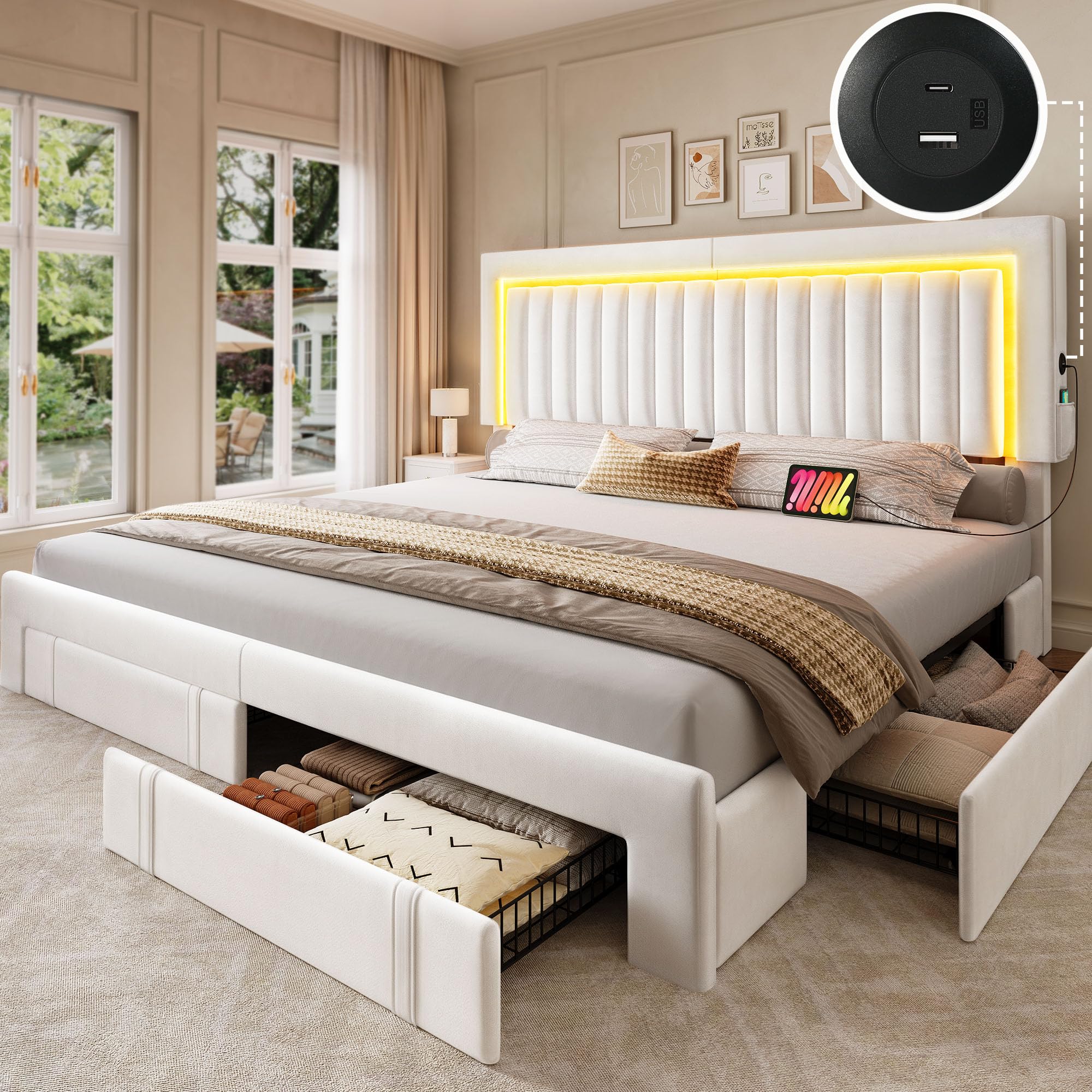 YITAHOME King Bed Frame