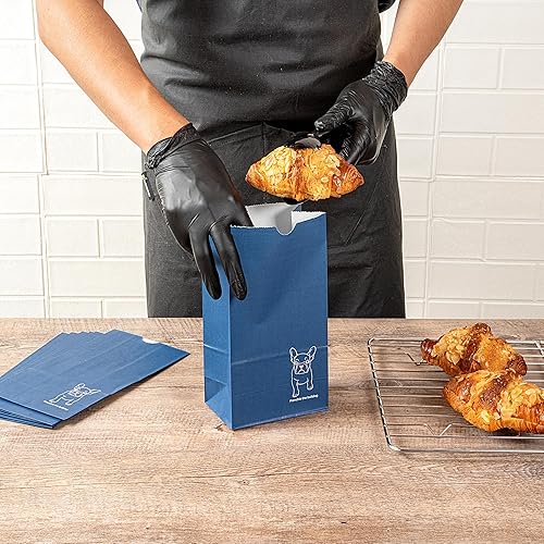 Vista 199 de Restaurantware Bag Tek - Bolsas de almuerzo desechables de 2 libras, 100 bolsas resistentes para llevar, parte inferior plana, ideal para Blanco