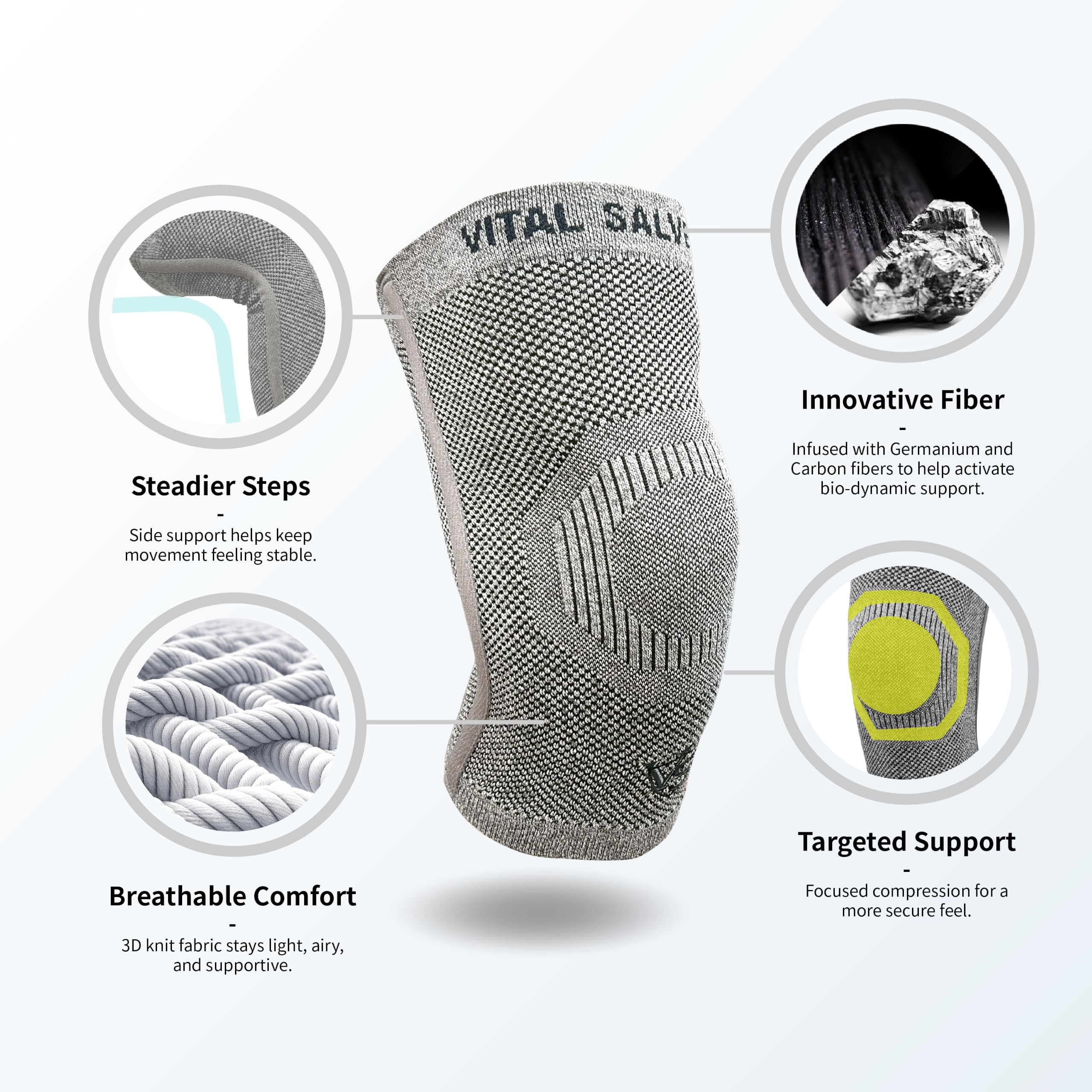 Vital salveo-compression recuperación/Brace rodillera s-support, alivio del dolor, protege conjunta – Ideal para deportes y uso diario