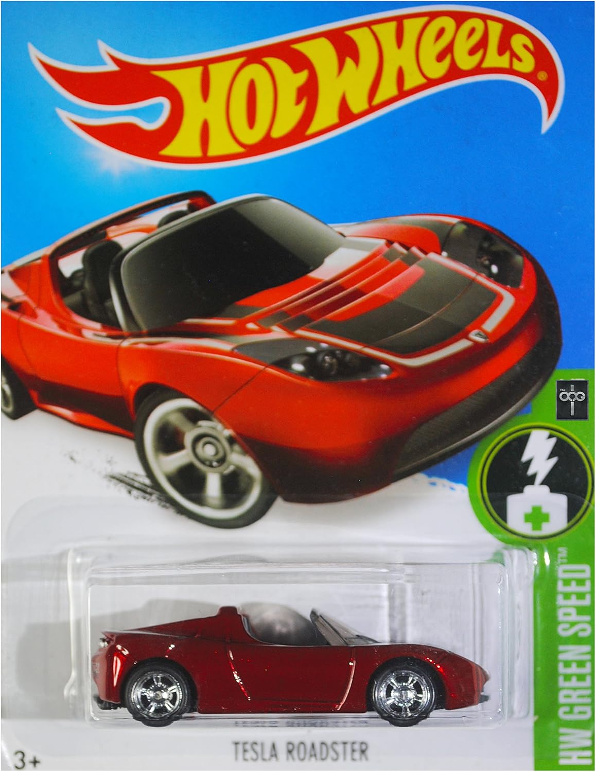 2016 Hot Wheels Super Treasure Hunt HW Green Speed 1/5 - Tesla Roadster 241/250 RARE!!