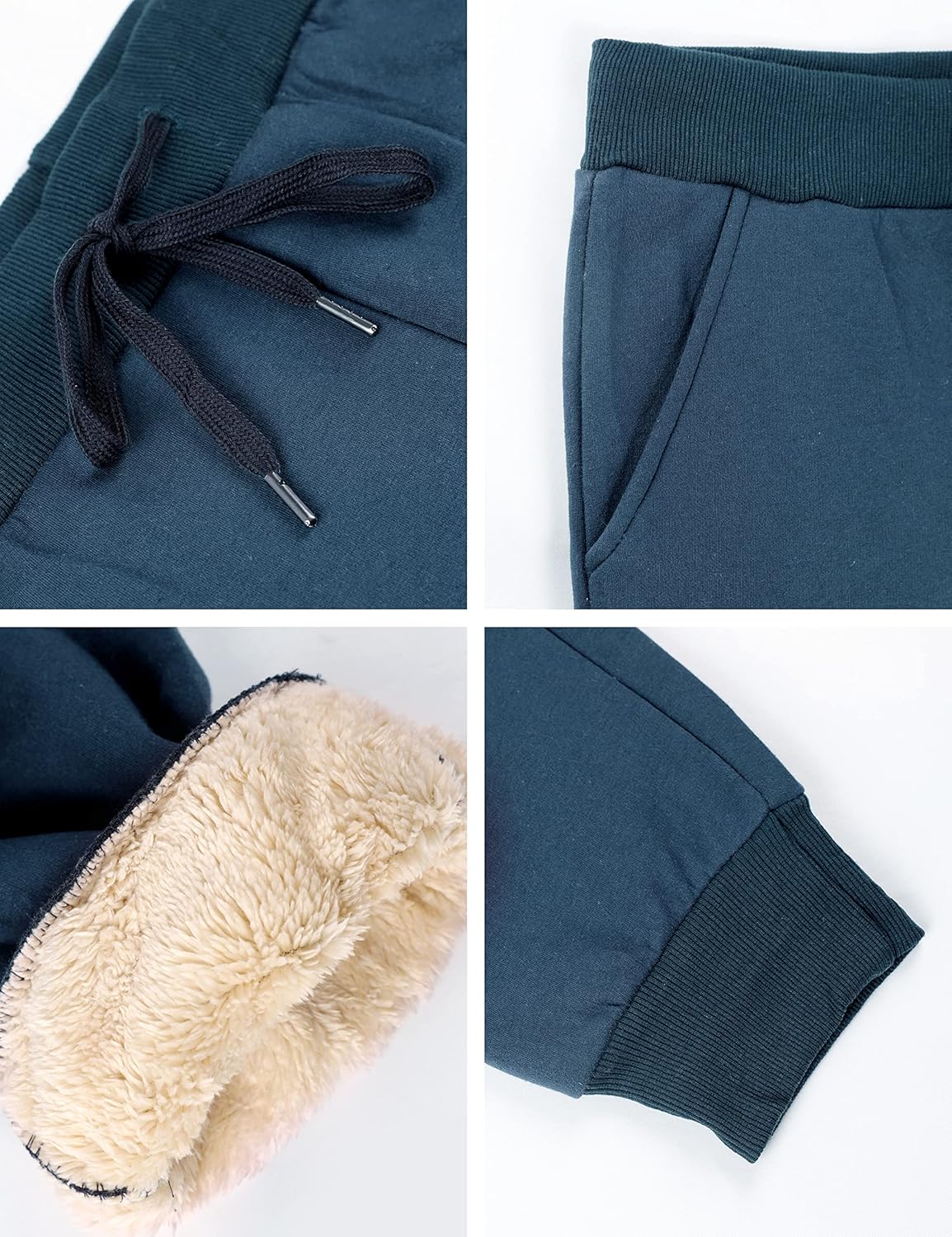 Yeokou Women's Warm Sherpa Lined Athletic Sweatpants Jogger Fleece Pants - Image 7