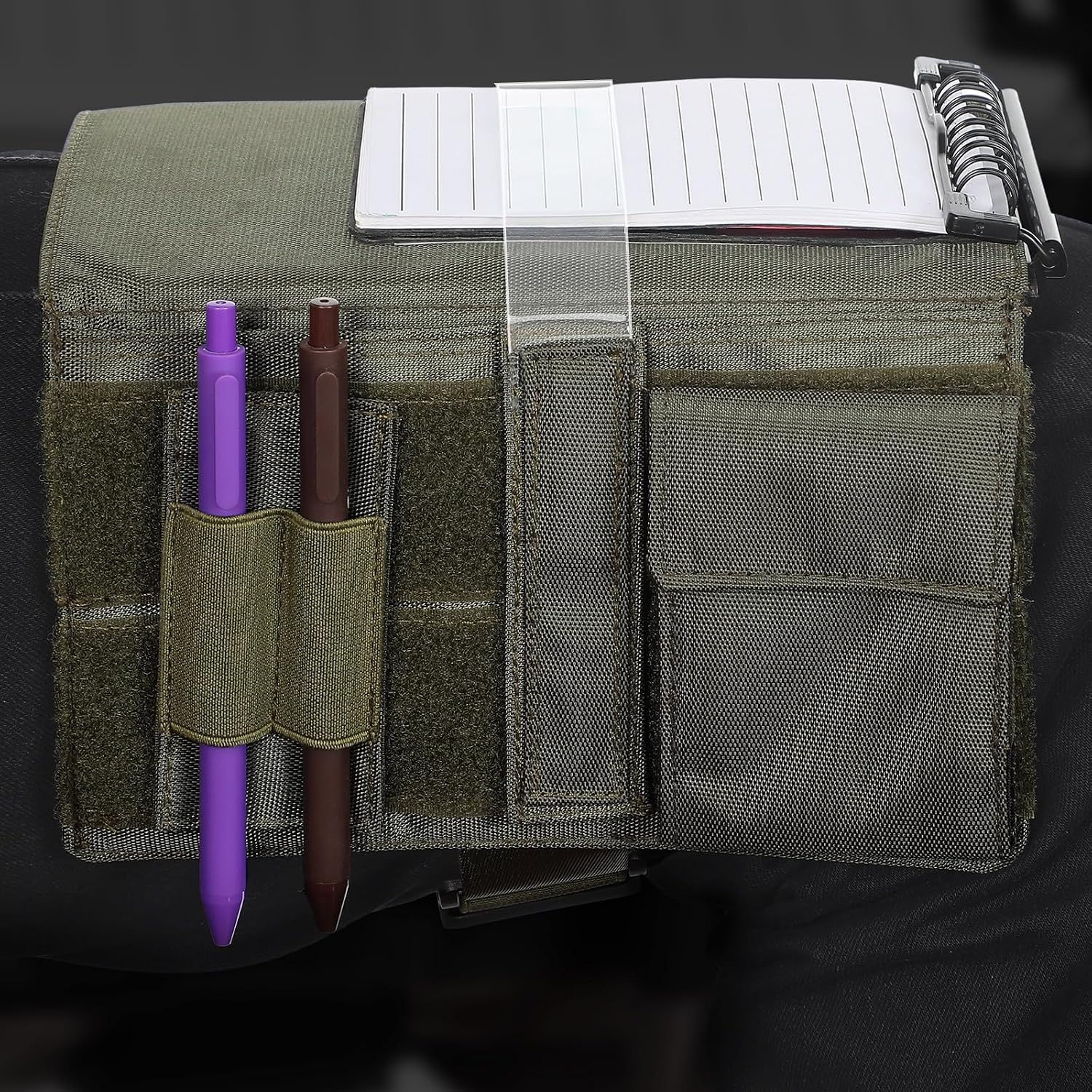 Fullhawl Reversible Kneeboard Pilot Classic Clipboard & Pen Holder Kneeboard Aviation for Professional Pilots, General Aviation (Army Green)