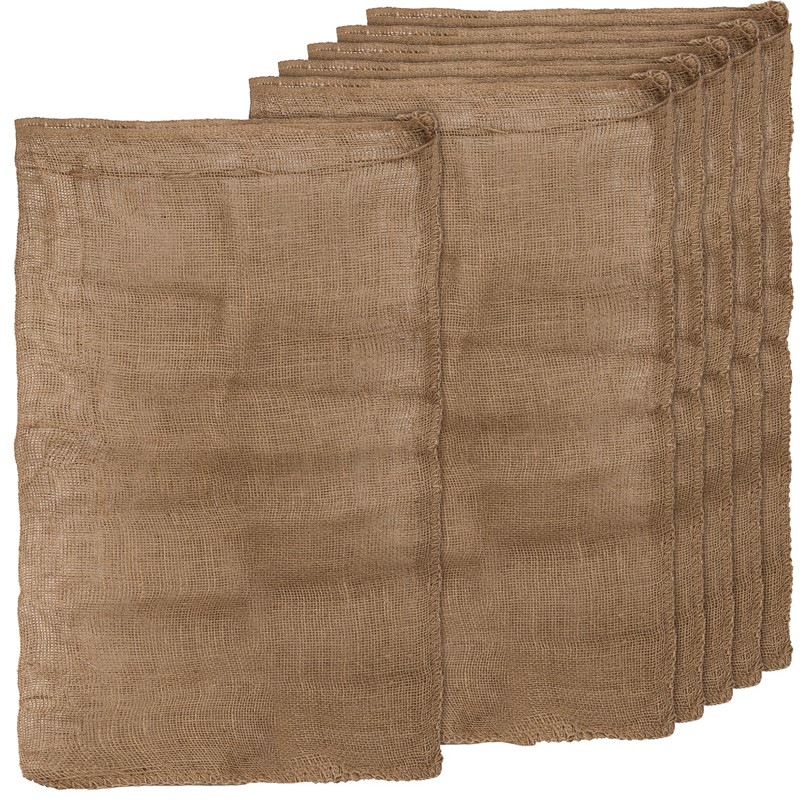 KEILEOHO Lot de 6 grands sacs de rangement en toile de jute naturelle pour pommes de terre, stockage des aliments et plantation de jardinage, 60 x 100 cm