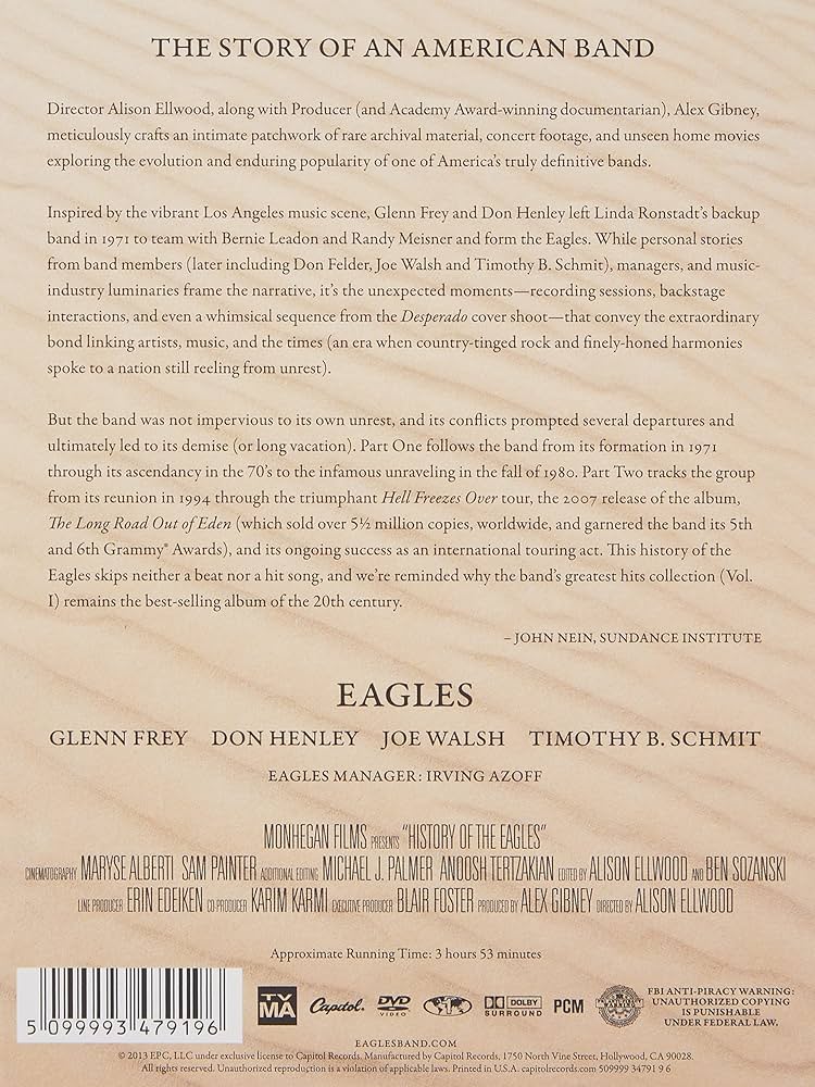 (未使用･未開封品)History of the Eagles [DVD] Amazon.co.jp: History of the Eagles [DVD] : The Eagles, The