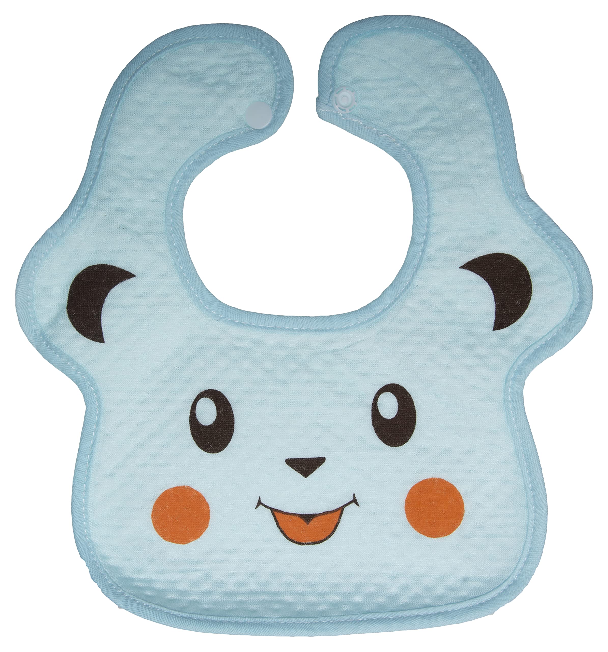 BTfash Babies Soft Button Bib for Feeding | Waterproof Bib for New Born | Washable Feeding Aprons for Infants & Toddlers | Reusable, Comfortable & Ideal for Mealtime | Gentle on Skin (Assorted_PO2) 4
