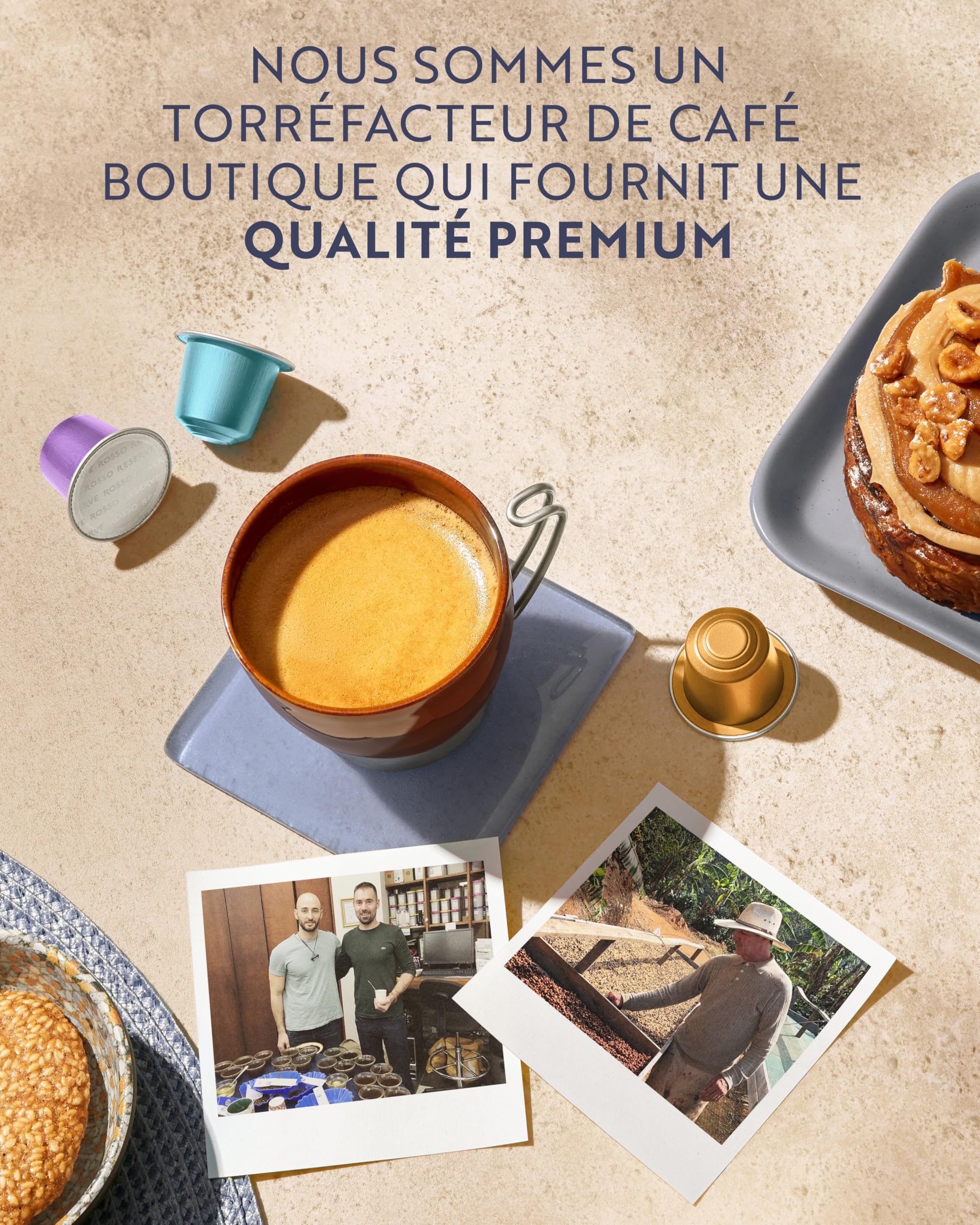 ROSSO CAFFÈ Capsules Nespresso 80 Pièces Café Aromatisé Reserve Edition, 4 Variétés Premium Assortiment, Capsules Café compatibles Nespresso, Made in Italy, compatible avec Machines Originales