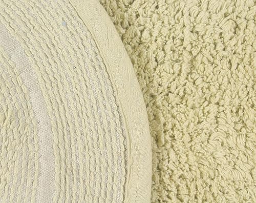 Miniatura 5 de Home Weavers Double Ruffle Collection - Alfombra de algodón absorbente, suave y lavable a máquina, 18 x 18 pulgadas, color salvia