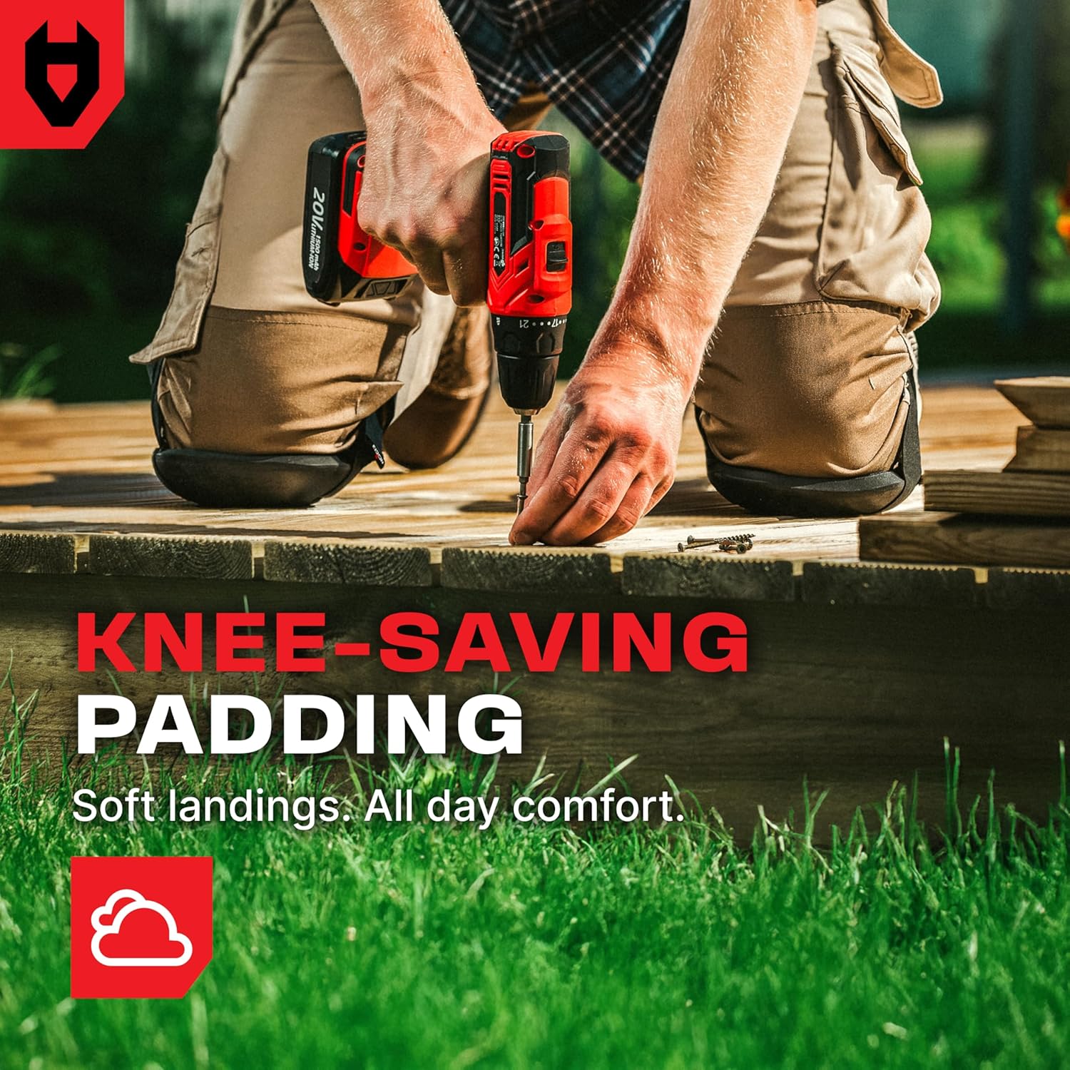 NoCry Gardening Knee Pads for Women and Men – Waterproof Foam Padding in a Lightweight Yet Durable Design; Easy to Wear with Adjustable Elastic Hook-and-Loop Straps – Ideal for the Garden and Yard Work - Image 7