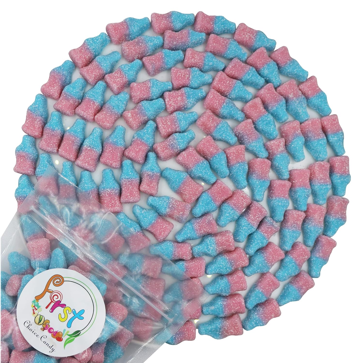 FirstChoiceCandy Sour Mini Gummy Soda Bottles (Bubble Gum, 5 Pound)