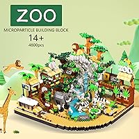 Vista 6 de Zoo Architecture - Juego de bloques de construcción micro – 4800 piezas, Animals Park MIni Bricks, kit de modle, regalo para adultos y mayores de 14