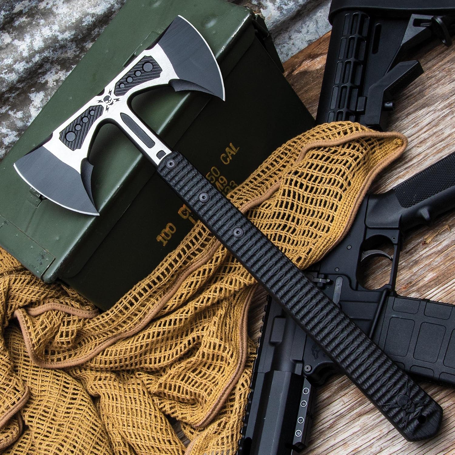 Liberator Double-Headed Infantry Tomahawk Axe and Sheath
