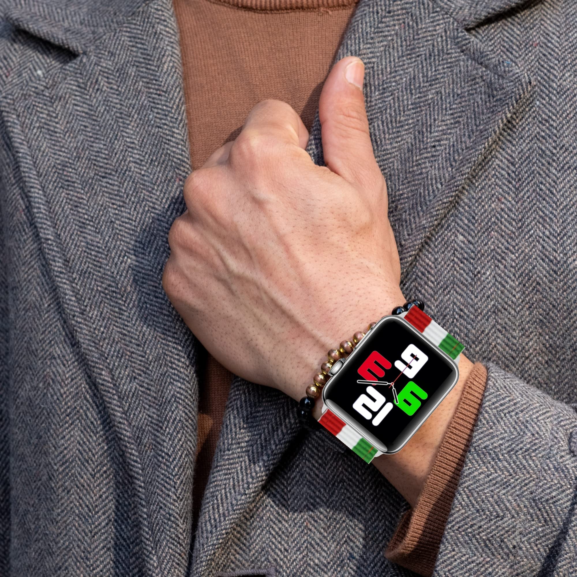 ESTUYOYA, Italy Strap Compatible with Apple Watch 49mm 46mm 45mm 44mm, (42mm-Serie 1-3) - Image 3