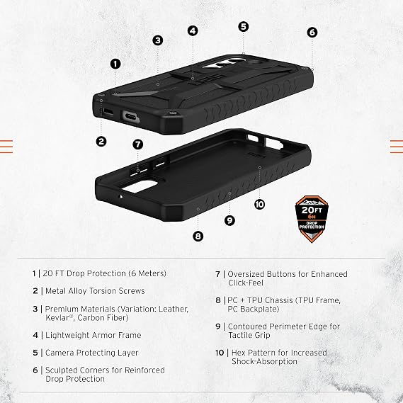 URBAN ARMOR GEAR UAG Monarch for Galaxy S22 Case, Black