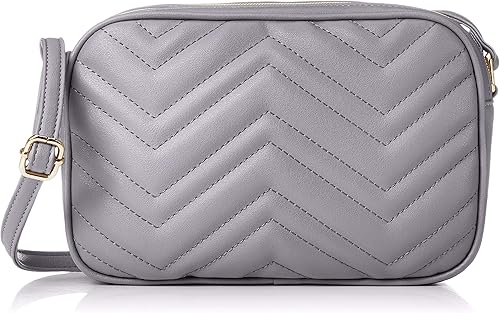 Amazon アットコレクション ショルダーバッグ キルティング2層ショルダー サックス At Colllection アットコレクション ショルダーバッグ